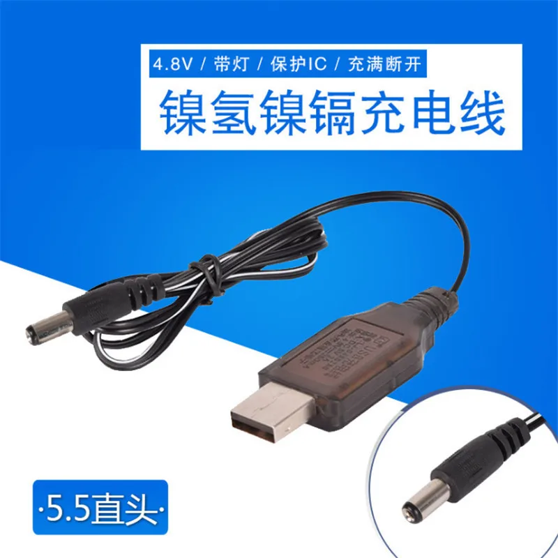 Зарядный USB кабель 4 8 В для аккумуляторов Ni Cd/Ni mh|Зарядные устройства| |