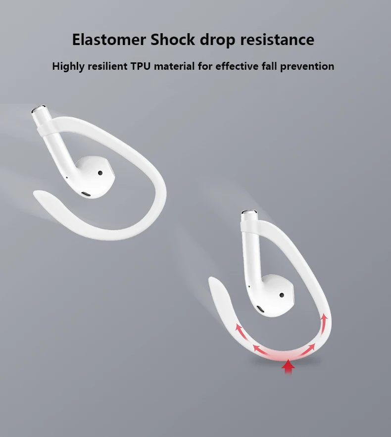 Protective Earhooks Holder Secure Fit Hooks for Airpods Apple Wireless Earphones Accessories Silicone Sports Anti-lost Ear Hook 1 Pair8