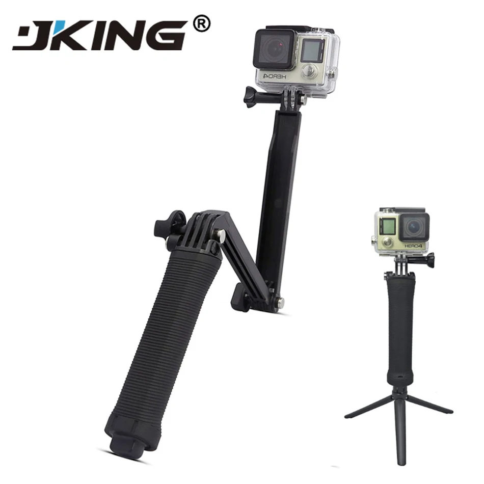 

Multifunction Gopro Accessories Tripod 3 Way Monopod Mount Adjustable Extension Arm Tripod for Gopro Hero 7 6 5 4 3 SJcam Xiaomi