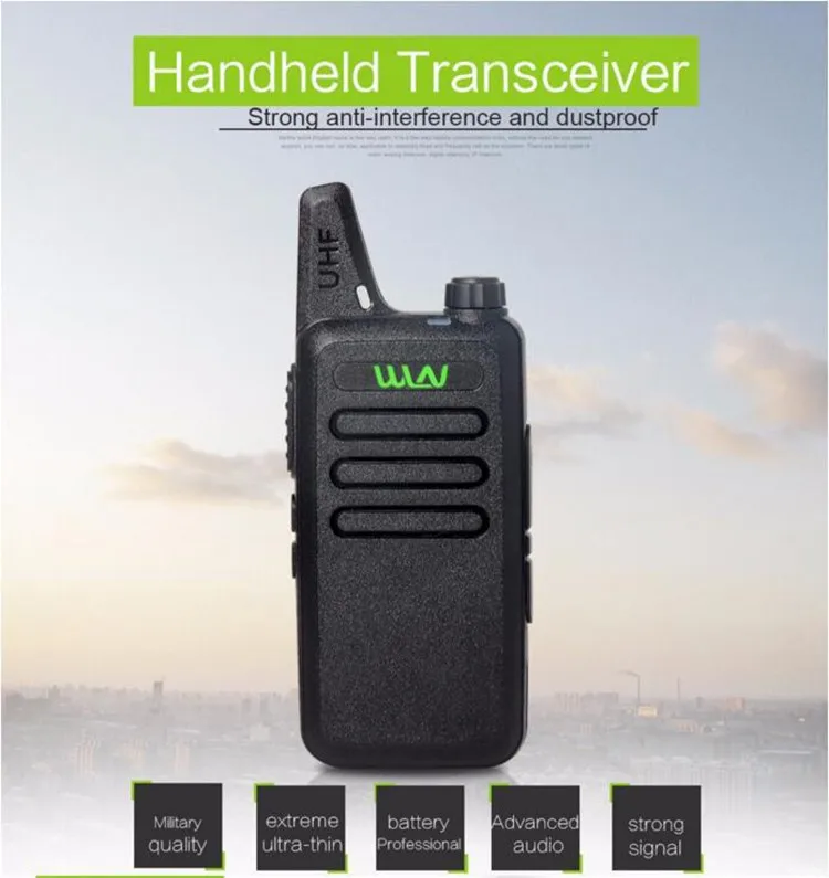 2016 Best Thin UHF 400-470Mhz Wireless Walkie Talkie WLN Kd-C1 With 5W Ham Radio Scanner Mini Mobile Two Way Radio Transceiver (2)