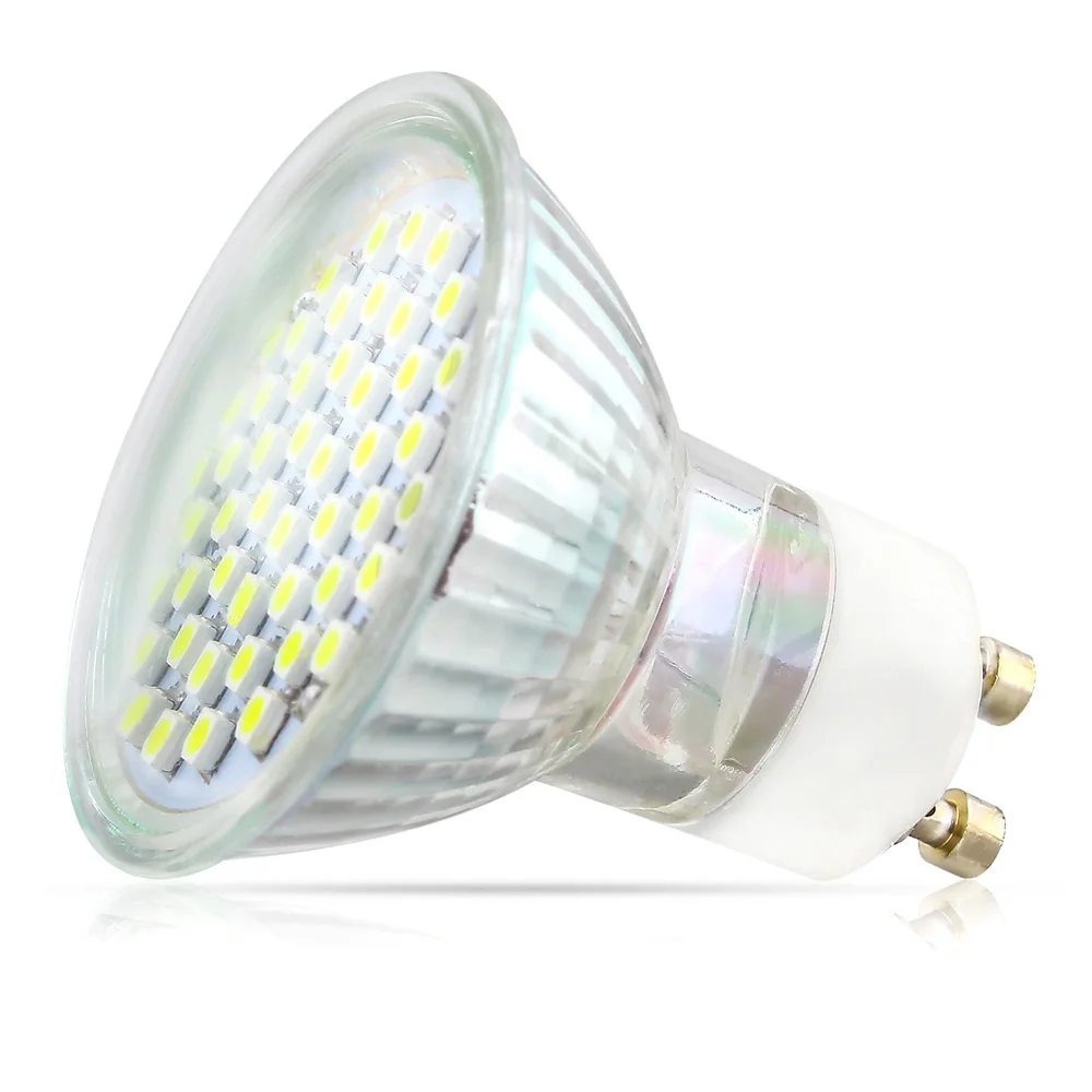 4X светодиодный лампада свет лампы GU10 2835 SMD 3 W AC220V 240 V Светодиодный прожектор теплый/холодный белый Светодиодный лампочки с предохранителем