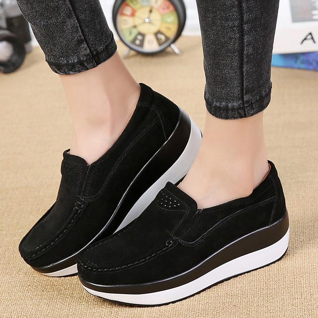 shoes woman 2022 fashion genuine leather casual women shoes sneakers women round toe Loafers ladies flat shoes women