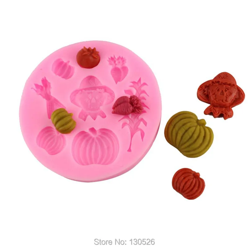 

New Arrival Halloween Pumpkin Shape Silicone Cake Mold Fondant Cake Tools For Cupcake Bakeware Kitchen Cooking Accessories