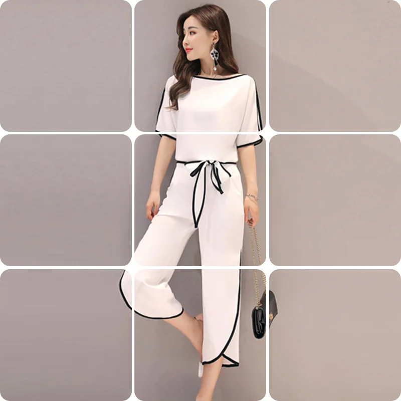 Cfyh زائد الحجم 3xl أزياء النساء تي شيرت + واسعة الساق بانت اثنين قطعة مجموعة الصيف المرأة الشيفون الأشرطة قمم واسعة الساق بانت الدعاوى Cfyh زائد الحجم 3xl أزياء النساء تي شيرت + واسعة الساق بانت اثنين قطعة مجموعة الصيف المرأة الشيفون الأشرطة قمم واسعة الساق بانت الدعاوى