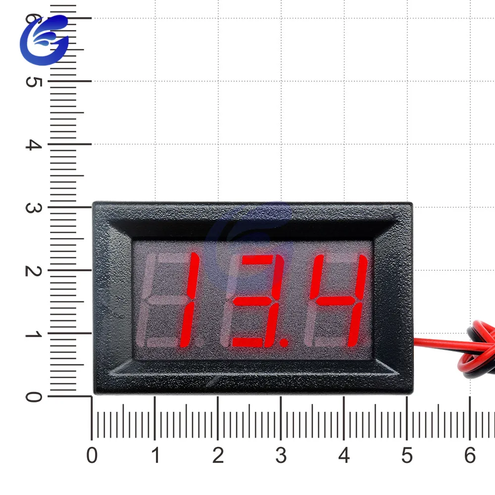 Цифровой вольтметр 0,56 ''DC 4,5 в до 30 в панель напряжения метр 6 в 12 В для вольтметр Для электромобиля или мотоцикла автомобиля DC 4,5-30 в красный/синий/зеленый