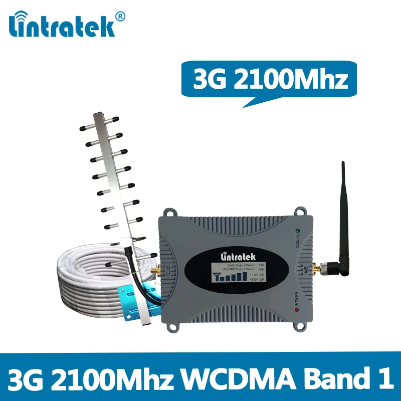 Усилитель сигнала 65Дб репитер 3g UMTS WCDMA 2100 МГц (полоса LTE 1) мобильный усилитель
