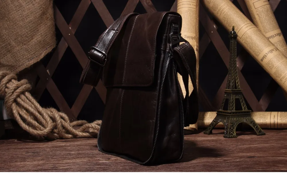 Мужской портфель с изображением океана BLUEVIN, винтажные сумки из натуральной кожи на плечо, сумки через плечо из натуральной кожи, мужская сумка-мессенджер, повседневная