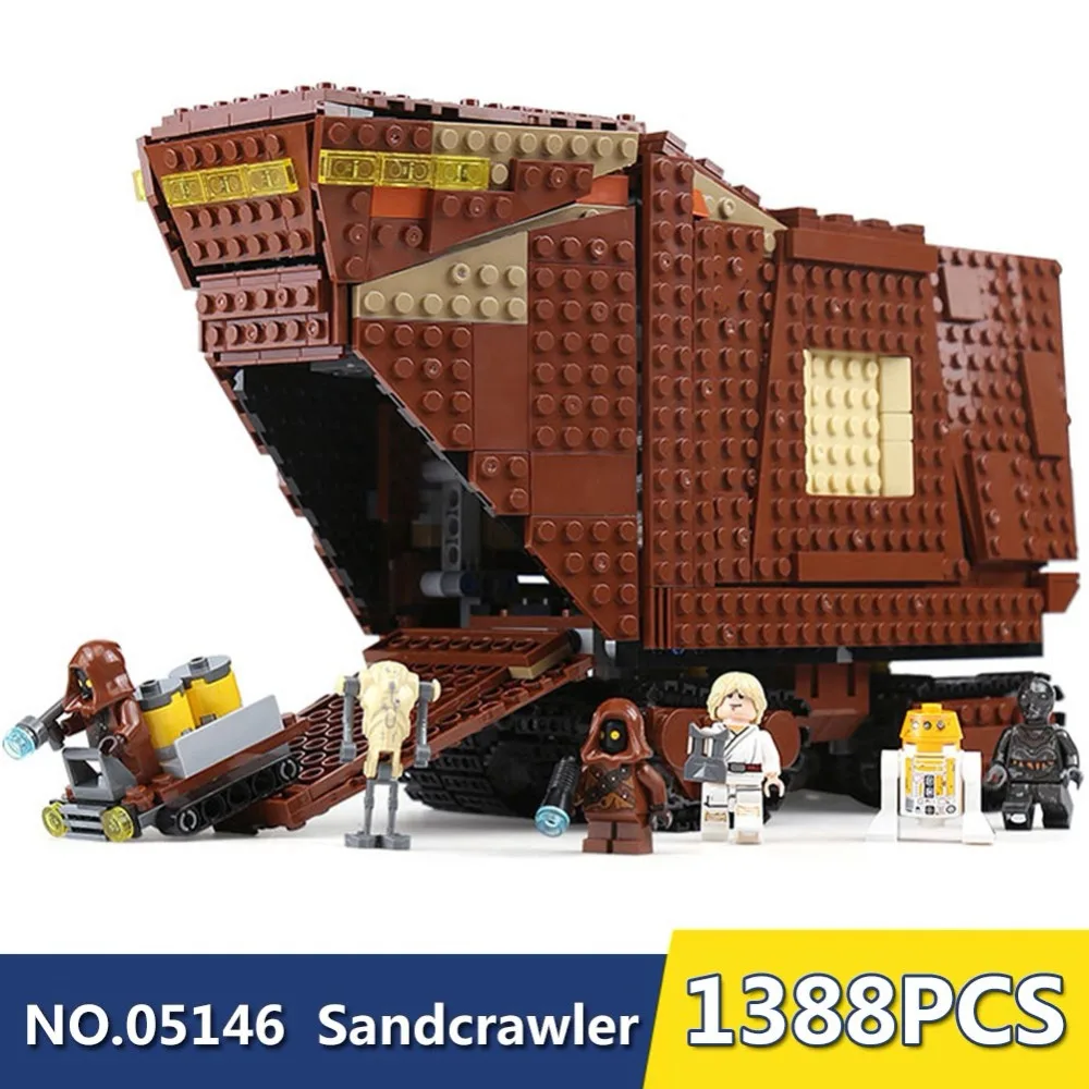 

LEPIN 05146 Star Wars Series The Sandcrawler Compatible Legoed 75220 Building Blocks Bricks Educational Toys gifts 1388Pcs