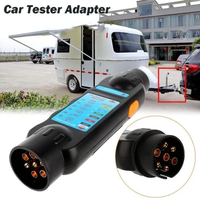 Durable 12V 7Pin Car Truck Towing Trailer Plug Connection Socket Tester