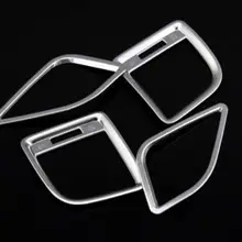 Хромированное вентиляционное отверстие приборной панели изогнутая отделка панели гарнир передняя вставка окаймление рамки кольцо литье 4 шт. для MAZDA CX-5 CX5 2013