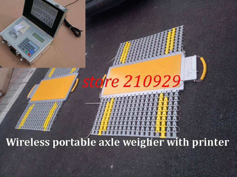

portable axle weigher (as photo 1set) 100T Wireless Portable wheel load scales with printer