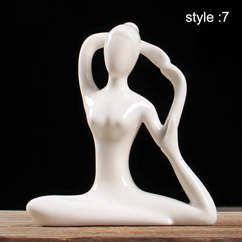 Белая фигурка Йога статуя дома декоративные фарфоровые керамические подарки ремесла 2019ing