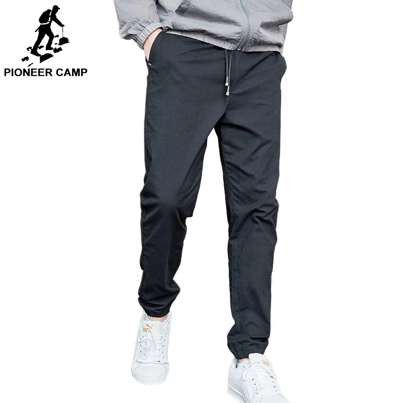 Cena Pioneer camp 2019 lato jesień na co dzień spodnie mężczyźni bawełna Slim Fit modne spodnie męskie marka odzież człowieka pięć kolorów AXX901001