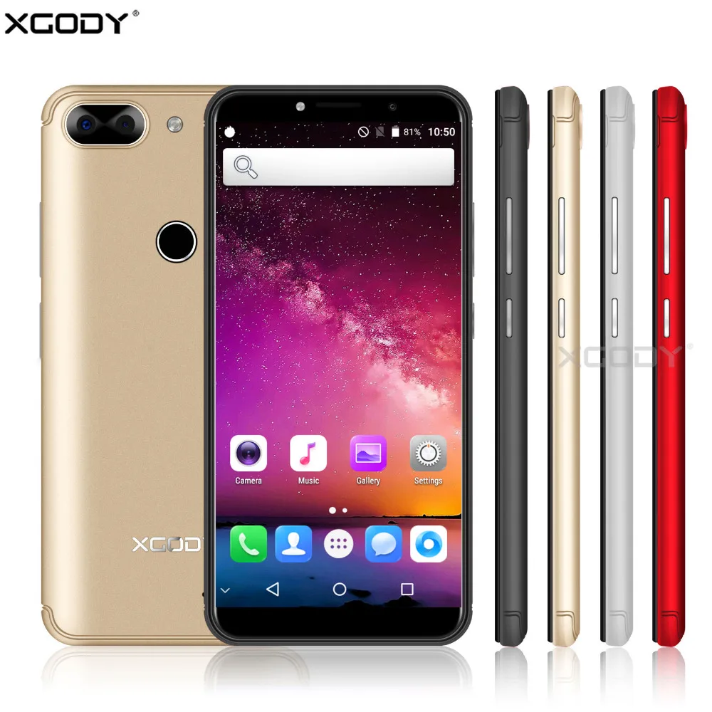 18:9 XGODY D27 3G Smartphone Android 7.0 5.5 Inch Full Screen Mobile Phone Quad Core 1G+8G 5MP Camera 2500mAh Cell Phones