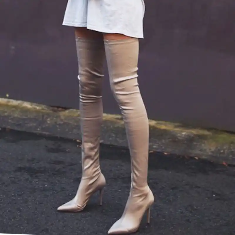 elastic over the knee boots