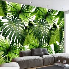 Современные обои с полостью HD с дождевым лесом, Pianta Foglia di Banana, Мураль, Sfondo, Муро, 3D обои, фрески, papier peint, Beibehang