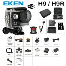 Новинка Комплект действие Камера 100% Оригинал Экен H9/H9R Ultra HD 4 К 30 М Sport 2.0 ‘Экран 1080 P FHD Go Водонепроницаемый Pro камеры