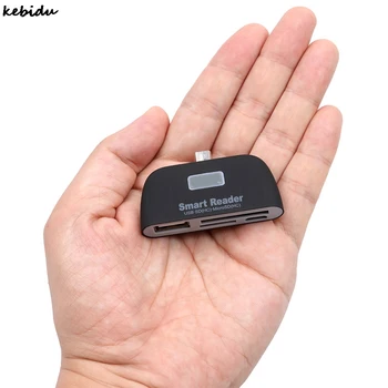 

kebidu New 4 In 1 OTG/TF/Micro SD Card Reader Micro USB Charging Card Reader for Samsung Galaxy S5 S6 S7 for Android Tablet