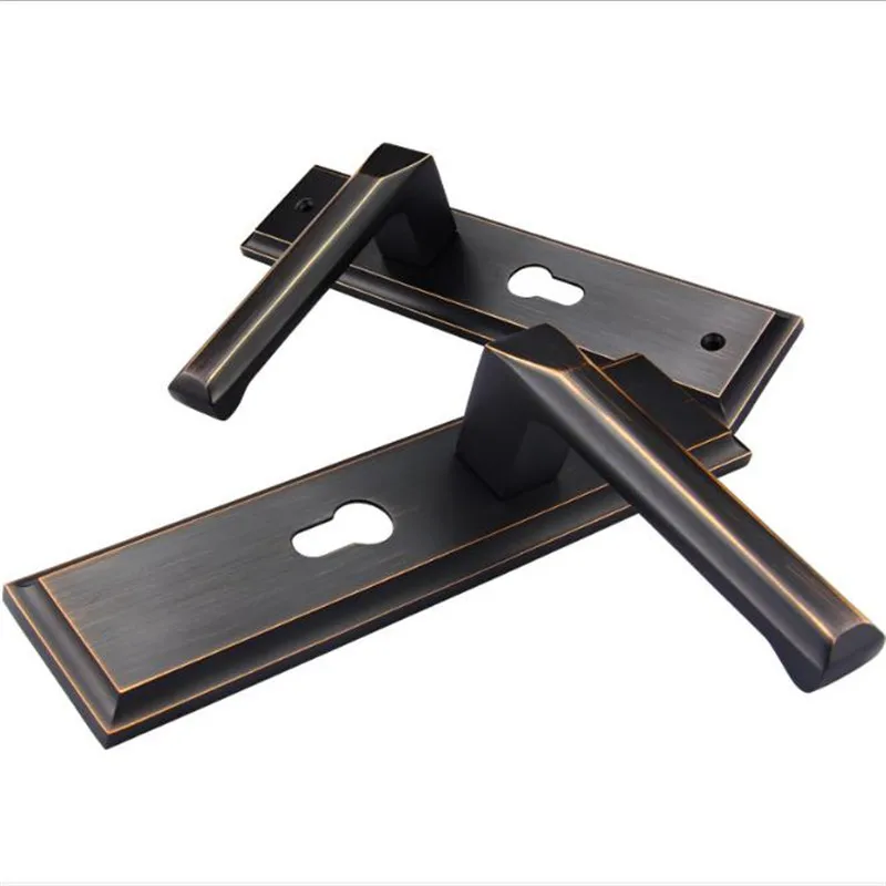 Matt Antique Brass Color Zinc Alloy Material Door Lock With Brass