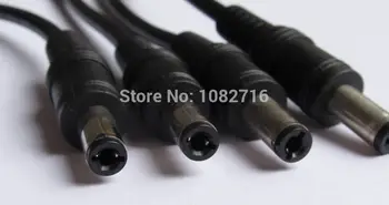 

2 piece 22AWG DC plug straight connector Single Head cable 5.5/ 2.5mm Male extension cord Security monitoring power line 28cm