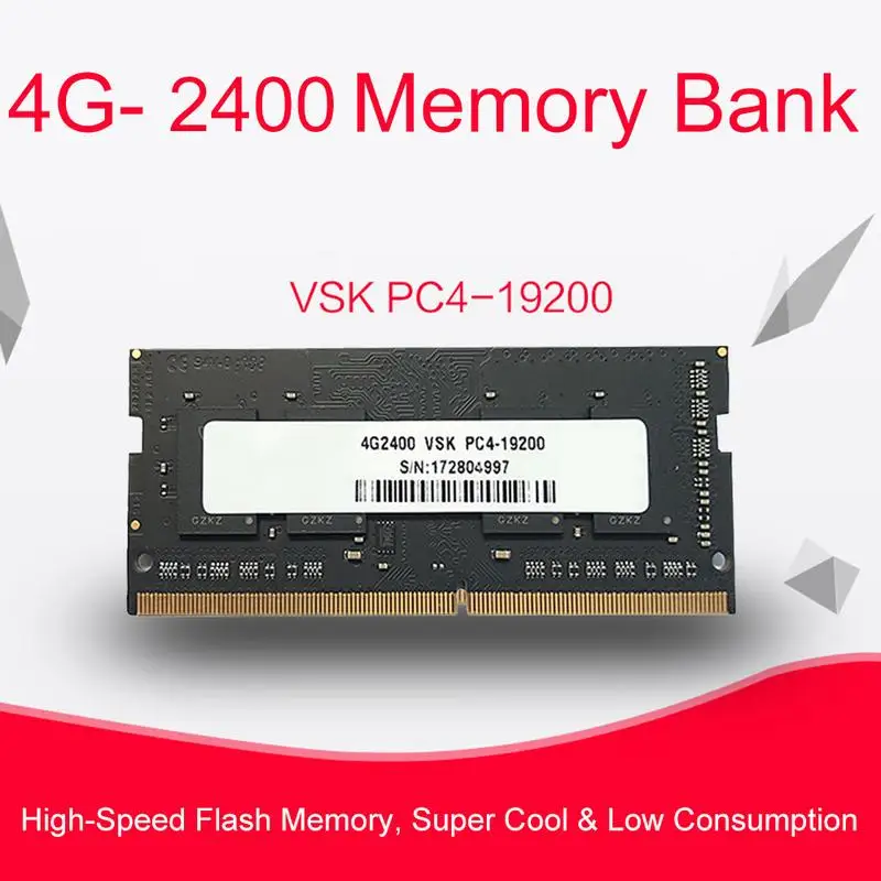 Achat 11.11 DDR4 Quatrième Génération Carte Mère 4g Mémoire Capacité 2400HMz Fréquence Mémoire D ordinateur Portable Banque Pour la Vitesse de Course