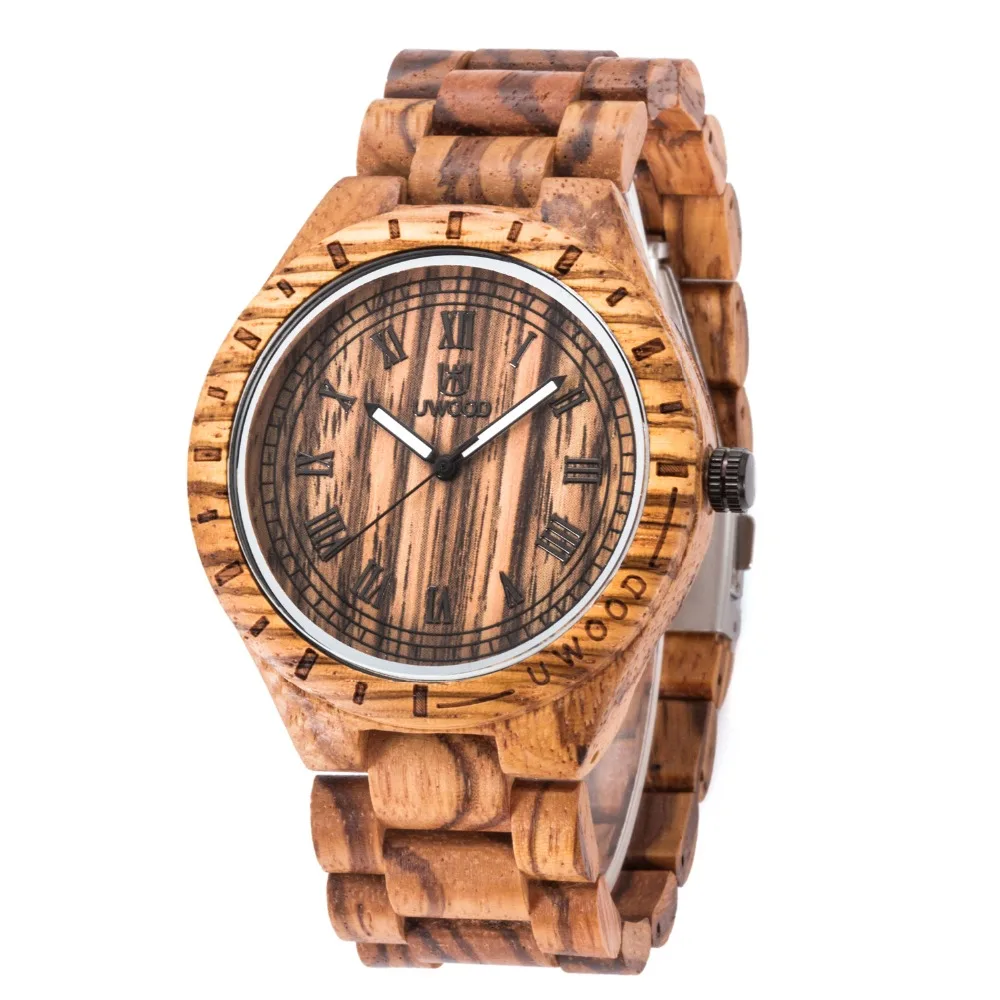 Fashion Wooden Quartz Watch Men Roman Numerals Casual Wood Dress Watch Women Luxury Brand Design relogio