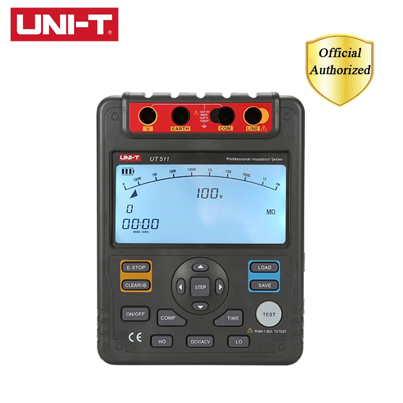 

UNI-T UT511 1000V 10Gohm Digital Insulation Resistance Testers UT511 Voltmeter Auto Range Megger