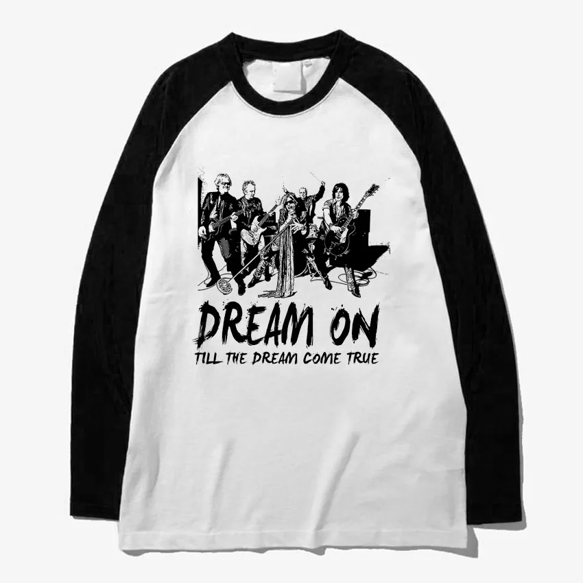 Dream on aerosmith Металлические Рок мужские и женские размеры высокое качество реглан
