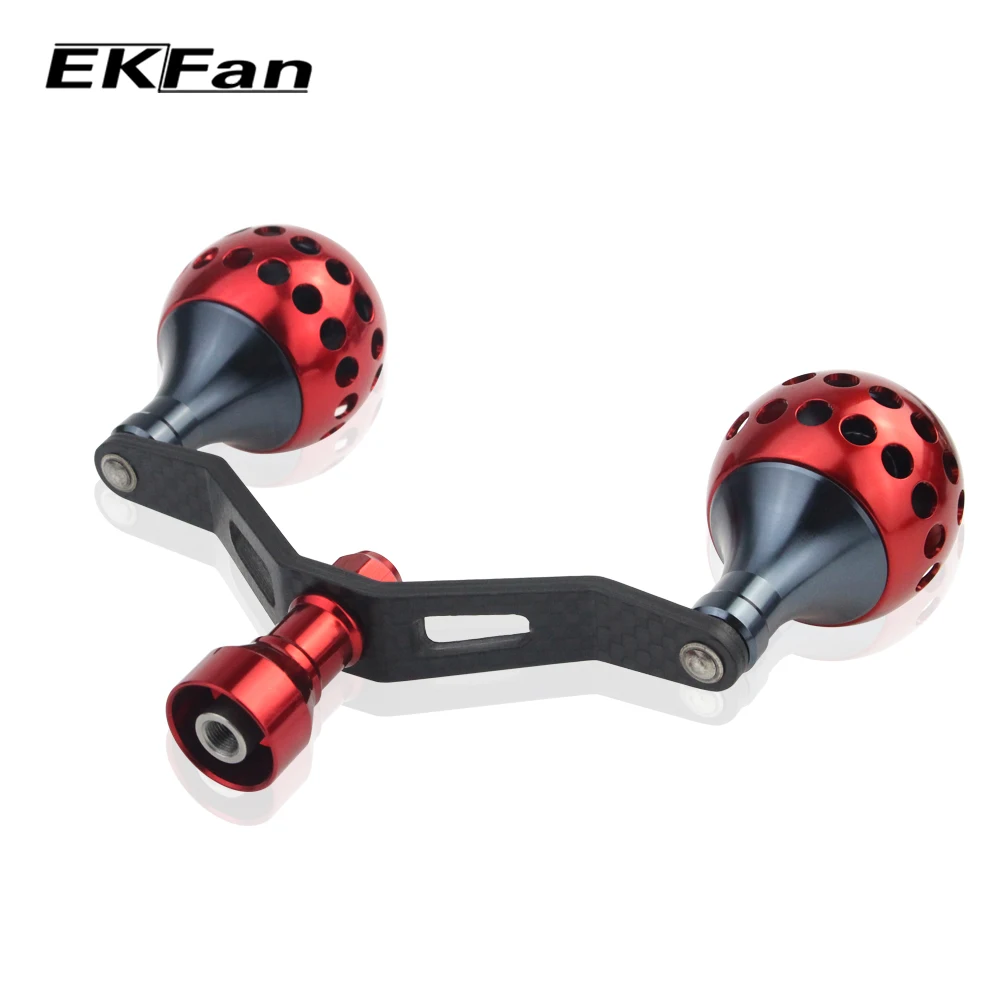 

EKfan Carbon Fiber Handle & Aluminum Alloy Knob Fishing Reel Handle Fit 2000-5000 Series Spinning Fishing Tackle Tool