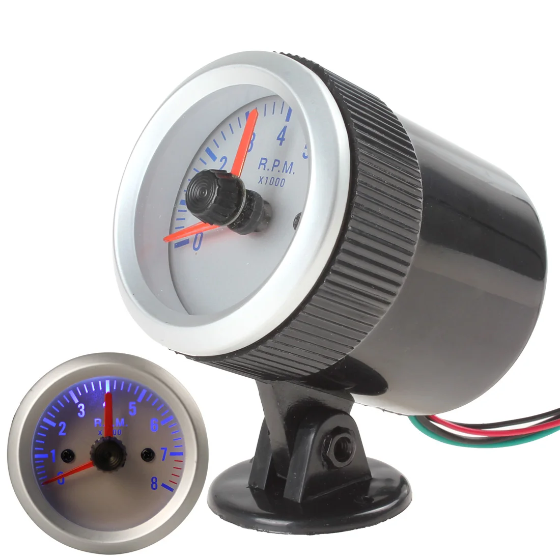 

2" 52mm 0~8000RPM Blue Light Tachometer Tach Gauge with Holder Cup for Auto Car