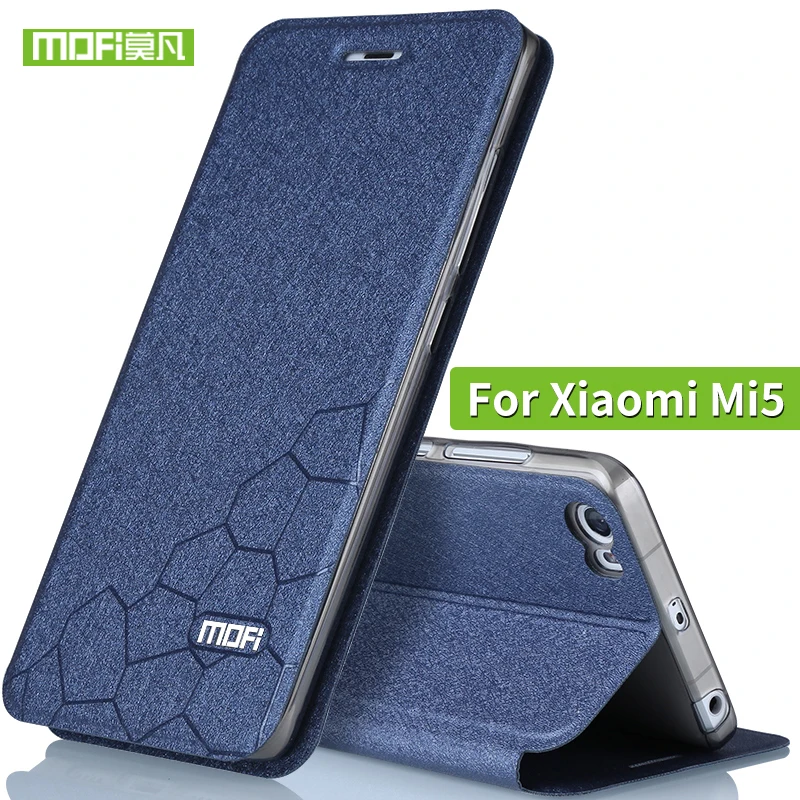 

Xiaomi mi5 case flip leather silicon cover Mofi original xiaomi 5 case ultra thin soft TPU xiaomi mi 5 TPU fundas wallet black