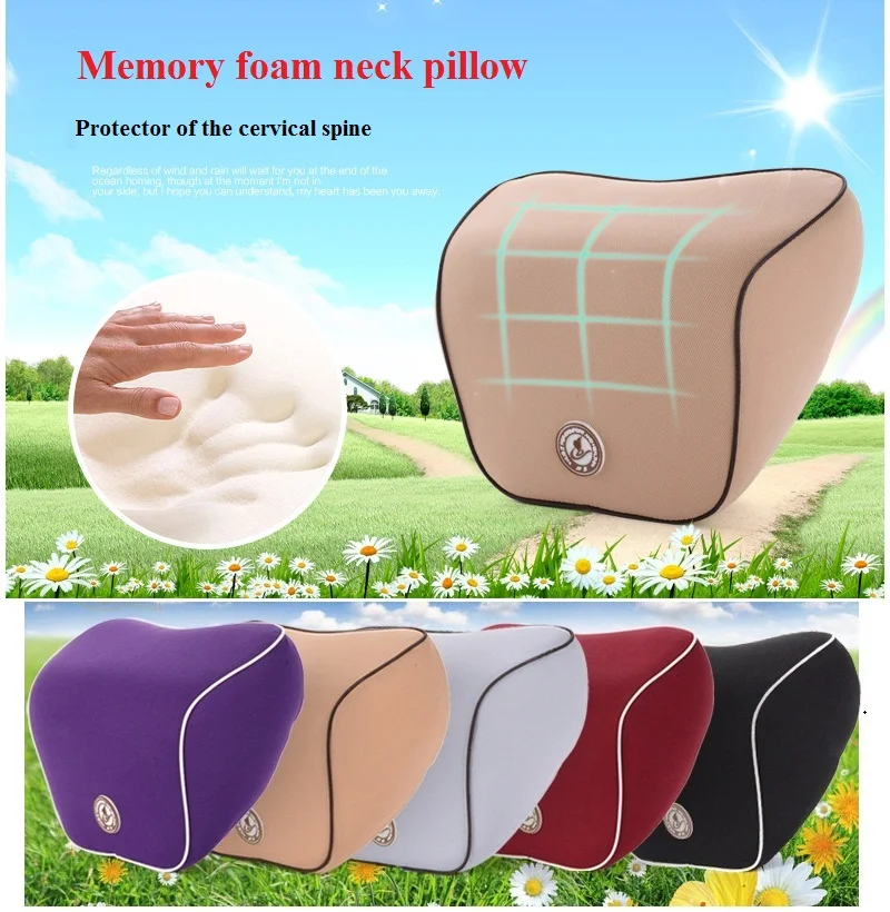 Car Headrest Seat Lumbar Support Back Pillow Neck Pillow Chair Cushion  Ergonomic Design –