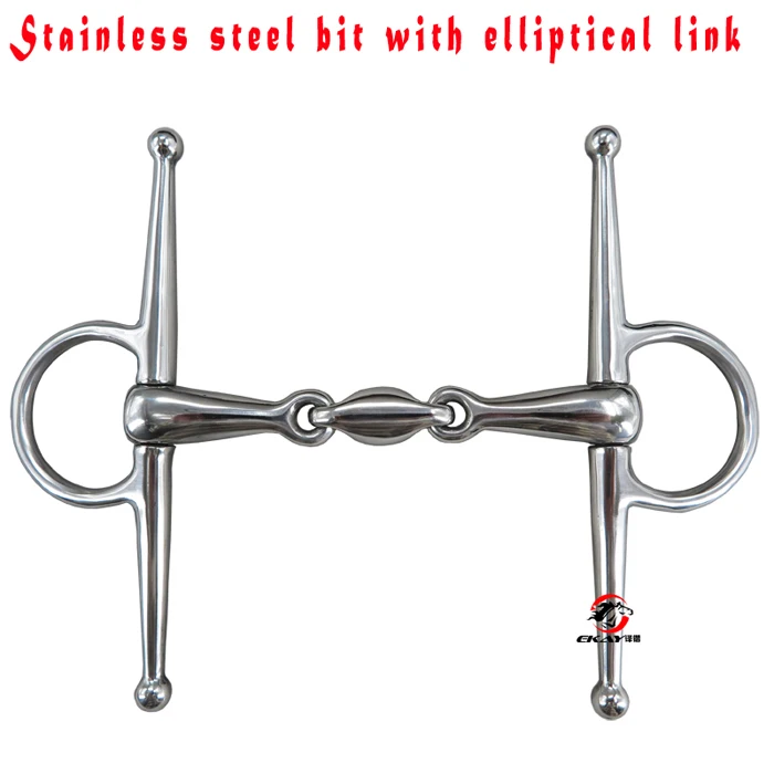 

Free shipping Stainless steel full cheek bit,broken mouth with elliptical link,never rusted.Horse bit(BT0611)