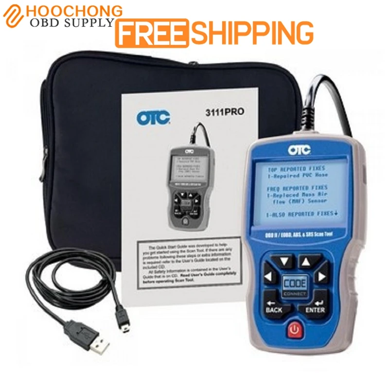 Новый OTC 3111 pro OBDII/CAN/ABS/Airbag (SRS) сканирующий инструмент OBD2 EOBD считыватель кодов
