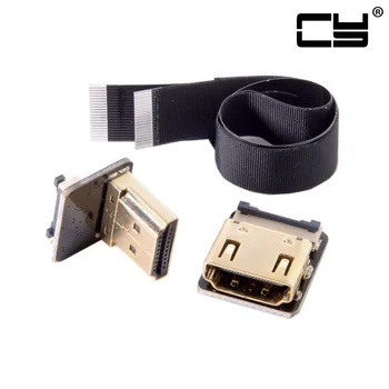 

Chenyang CYFPV Down Angled 90 Degree HDMI Male to Female FPC Flat Cable for HDTV Multicopter Aerial Photography 20cm 50cm