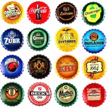 35 см крышка пивной бутылки пивной ретро-плакат металлические жестяные знаки кафе, бар, паб вывеска декор для стен в винтажном стиле ностальгия круглые пластинки постер