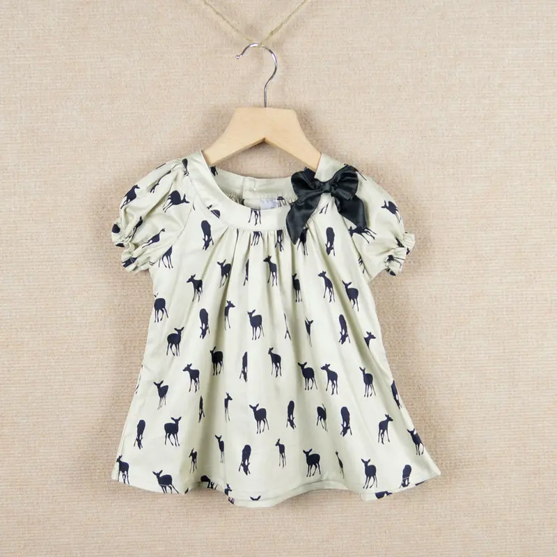 Summer Baby Girls Blouse Shirts Toddler Girl Fashion Short Sleeve