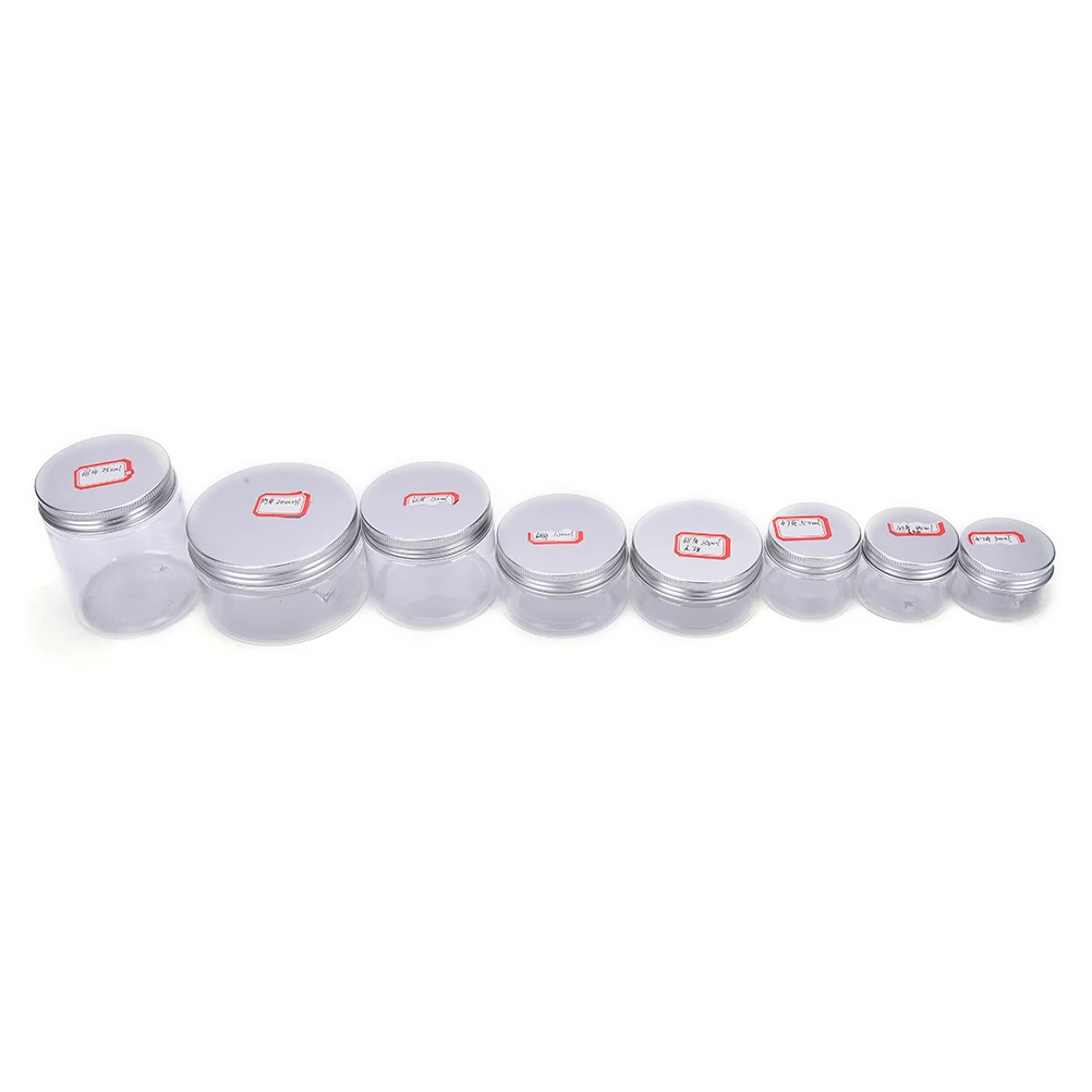 

Travel Face Cream/Lotion/Cosmetic Container 30/40/50/80/100/150/200/250ml Refillable Bottles Plastic Empty Makeup Jar Pot