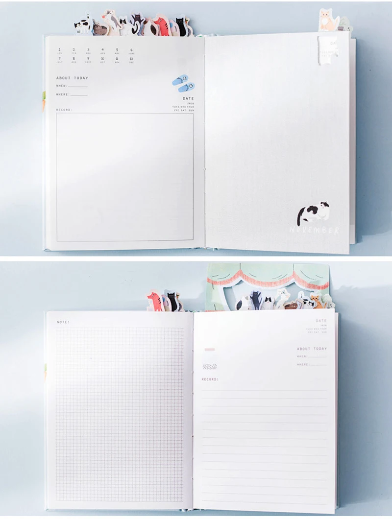 A5 корейский Kawaii Cat Agenda блокнот дневник планировщик Органайзер блокнот s Planbook журнал расписание студенческие канцелярские принадлежности подарки