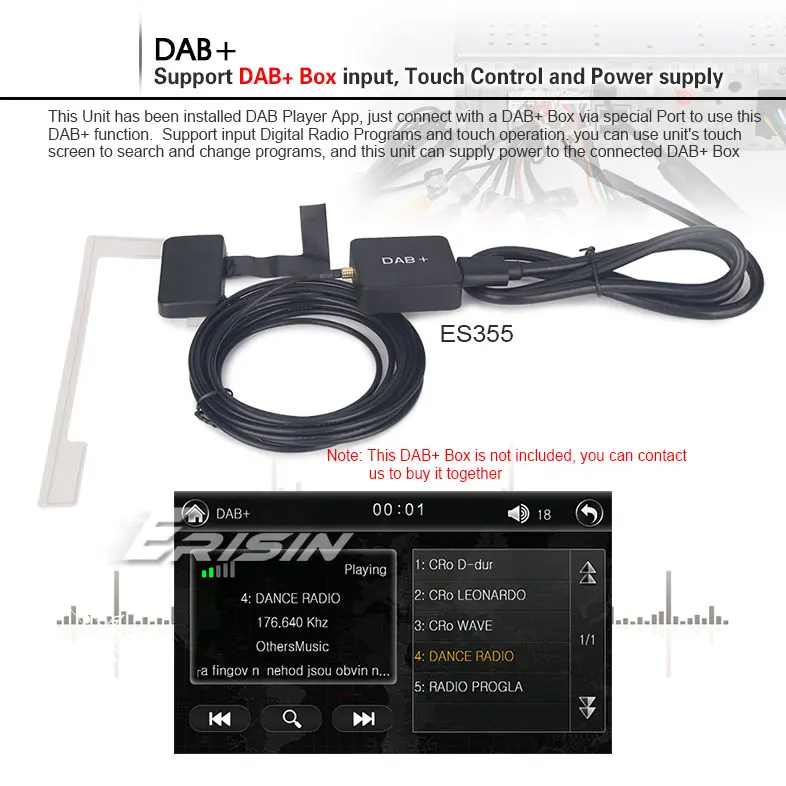 Flash Deal Erisin ES6590KD 1 Din 7 inch Wince 6.0 Car Audio System DVD GPS Player Radio DAB+ System 7