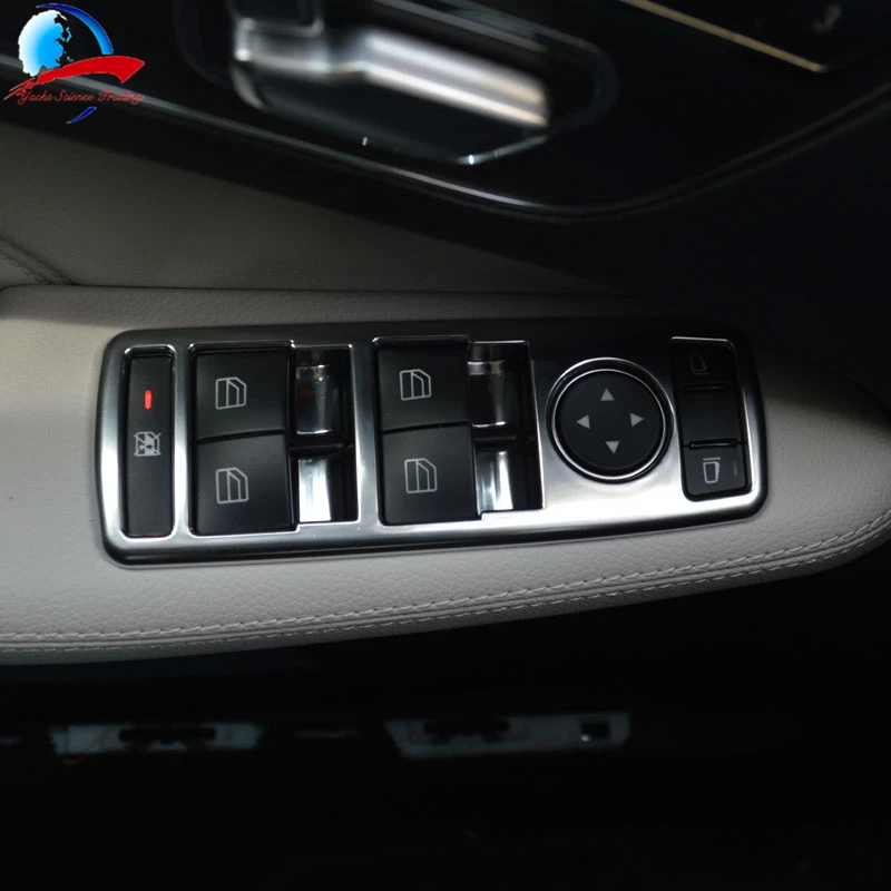 

Car styling Interior Door Window Lift Control Button Panel Decorative Trim for Tesla Model S 2012-2015 70 70D 85 85D P85D