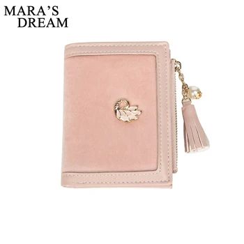 

Mara's Dream Women Lovely Leather Zipper Solid Wallet Fashion Rfid Lady Small Change Purse Card Holder Hot Female Clutch Bags