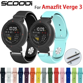 

Soft Silicone Strap for Huami Amazfit Verge 3 Watch Strap Soft Silicone Watch Band Replacement Bands Bracelet Straps Sport Band