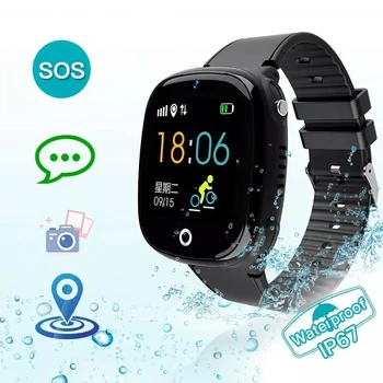 

2019 Anti Lost Child Watch GPS Tracker SOS Smart Monitoring Positioning Phone IP67 Waterproof Kids GPS Watch For IOS Android