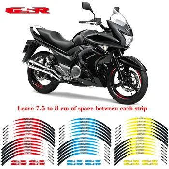 

High quality Motorcycle 17 inch Tire For Suzuki GSR 1set front&Rear Edge Outer Rim Sticker Wheel Decals Reflective 3 colors