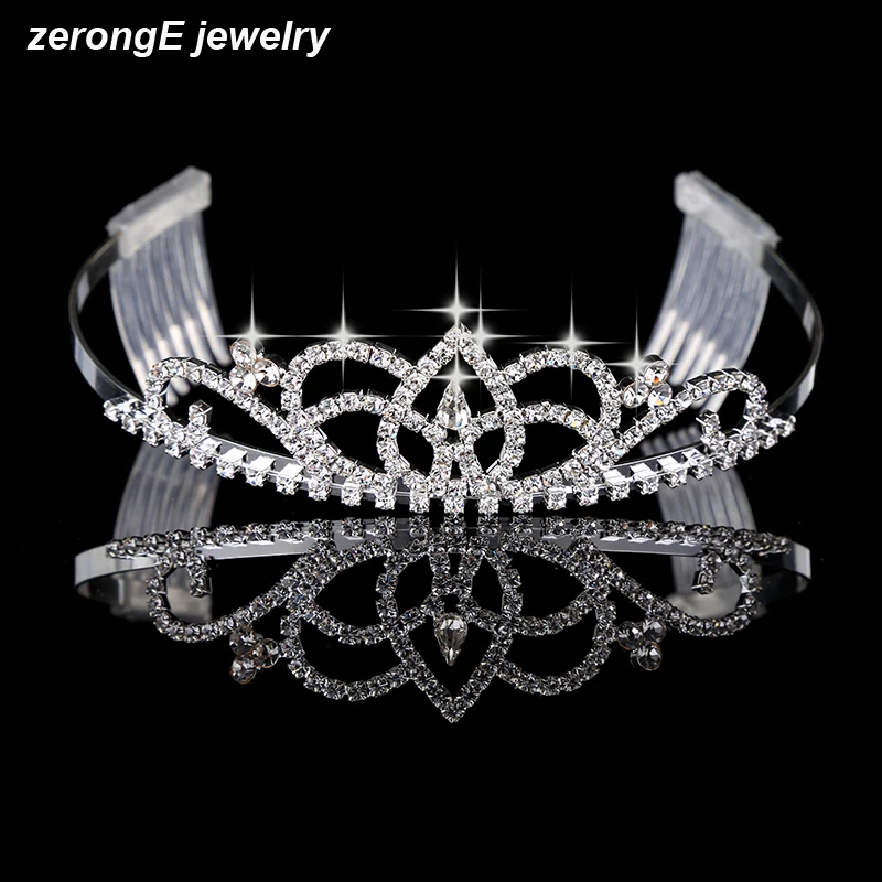 zerongE jewelry custom silver elegant Tiaras and Crowns Wedding Tiara Bridal Crown wedding