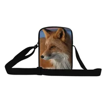 Лидер продаж, сумки-мессенджеры с лисой для мужчин и женщин, 3D принт, сумки через плечо, Mujer, повседневные маленькие сумки на бретельках, молодежная сумка на плечо