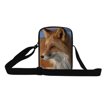 

Hot Sale Fox Messenger Bags For Men Women Animals 3D Print Cross Body Bags Mujer Casual Small Sling Bags Youth Shoulder Bag