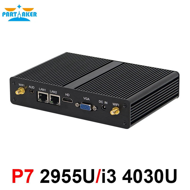 Intel Core i3 4030U Celeron 2955U безвентиляторный мини ПК Windows Barebone компьютер DDR3L 4K HTPC minipc HDMI VGA