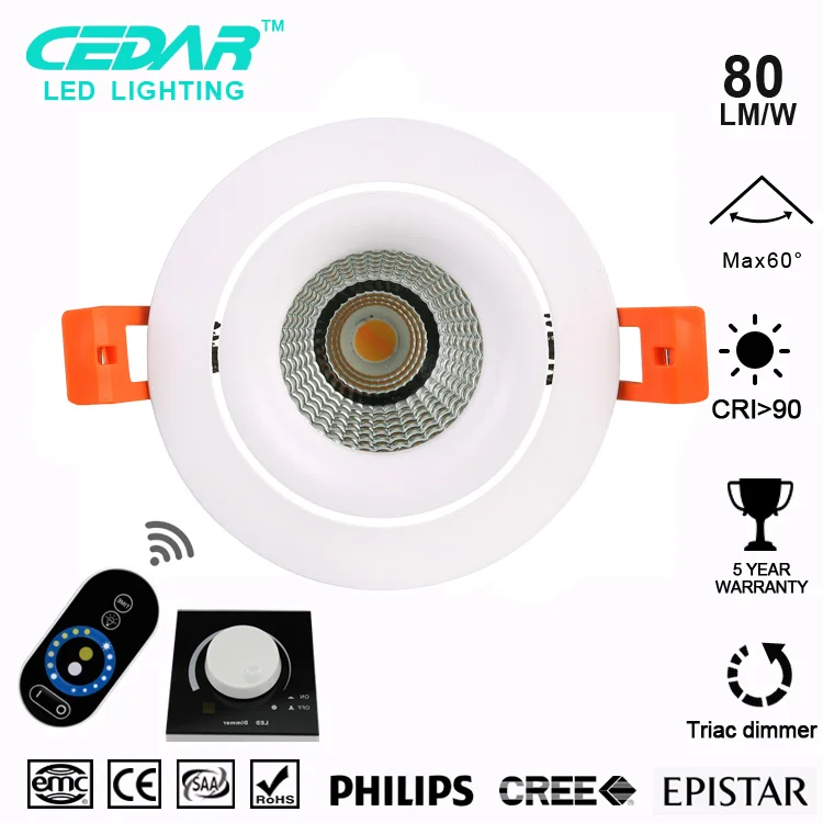 RA> 90 5 Вт 8 12 15 Светодиодный светильник с регулируемой яркостью|dimmable downlight|led dimmable
